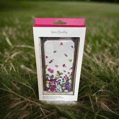 Vera Bradley Pink & Purp Flowers Protective Slim Case iPhone Xs & IPhone X Case - Image 1 of 4