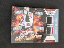 2021-22 LEAF LUMBER MARTIN BRODEUR WMP-13 #ed 6/7 STICK WEAPONS MASS PRODUCTION