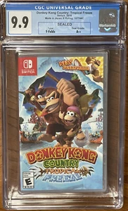 NUEVO 2018 SWITCH MARIO DONKEY KONG COUNTRY TROPICAL FREEZE CGC 9,9 Y-Fold A++ - Imagen 1 de 7