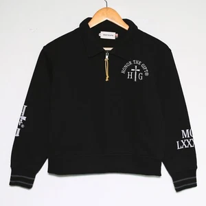 $120 HONOR THE GIFT Black 1/4 Zip Prep School Sweater Sweatshirt Youth Size 12 - Picture 1 of 6