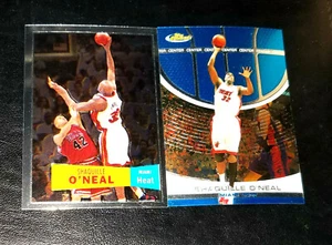 SHAQUILLE O'NEAL 2-CARD TOPPS CHROME '57 VARIATION + TOPPS FINEST SHAQ HEAT - Picture 1 of 3