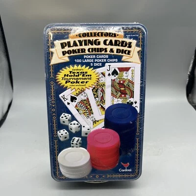 Collectors Playing Cards Poker Chips Dice Cardinal 2004 Texas Hold Em Great Gift - Image 1 of 2