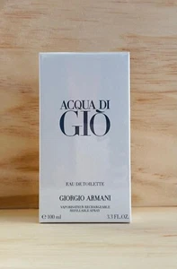 GIORGIO ARMANI Acqua Di Gio EDT Refillable Spray 100 ml / 3.3 oz ~ Sealed Box - Picture 1 of 4