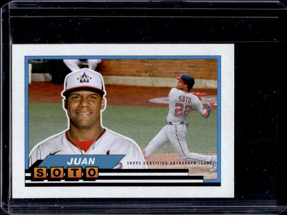 2021 Topps Archives Juan Soto 1989 Big Minis Error Missing Auto #TBM-2 Nationals