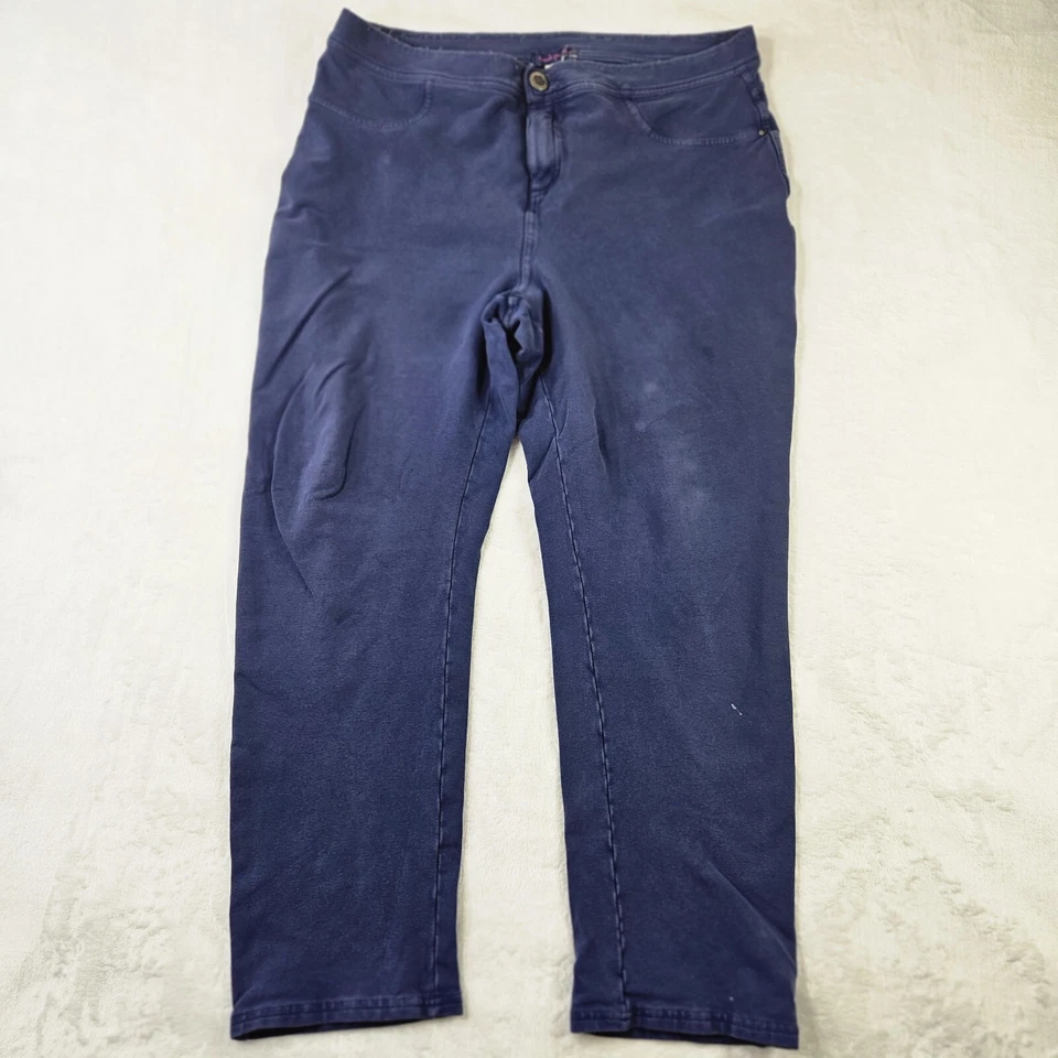 Fresh Produce Women Pants Size XL W34 L26 Blue Casual Stretch Flawed Made USA - Image 1 of 4