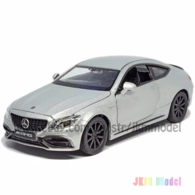 1:32 Mercedes Benz C63S AMG Modelo Coche Diecast Juguete Vehículo Colección Regalo Plateado Foto 1 de 4