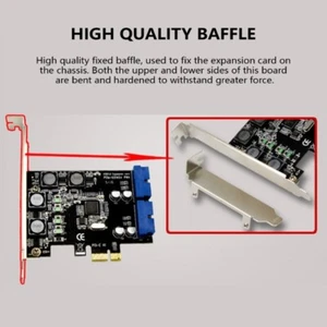Professional 4 Port PCIE To USB 3.0 PCIE Expansion Card Adapter Front Bay - Picture 1 of 8