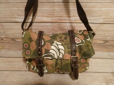 FOSSIL Vintage Stock FS029 Messanger Shoulder Tote Bag Hawiian Print EUC L1 - Image 1 of 4