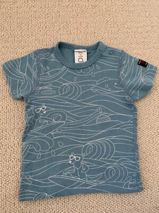 New Without Tags: Polarn O Pyret Tshirt, Blue Bear Surfer, 6-9 Mths - Picture 1 of 1