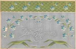 Postal: Saludos de cumpleaños, DB 1910, sin publicar - Imagen 1 de 2