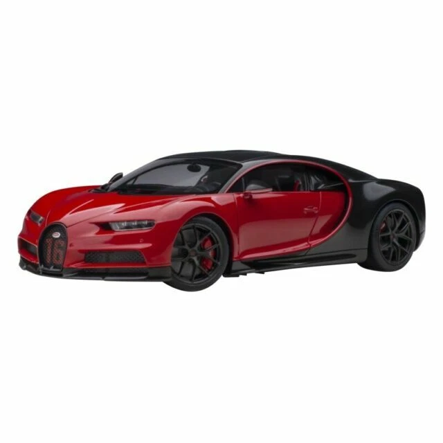 AUTOart Bugatti Chiron Sport Italian Red and Carbon 1/18 Model Car (70996)