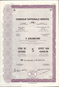 FN Fabrique Nationale Herstal Belgium (Parentcomp Browning Arms/ Winchester) 5sh - Picture 1 of 1