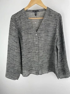 Eileen Fisher Women’s Boxy Top SZ S 84% Organic Linen 16% Recycled Nylon - Picture 1 of 4