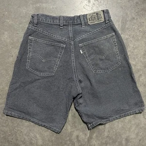 90s Vintage Levi Silver Tab Loose Baggy Shorts Size 29 Pin Striped Grunge RARE - Bild 1 von 7