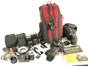 Kit Nikon D7000 + 18-200mm VR + 35mm 1.8 + 2 Flashes + Bolsa Lowepro + Extras - Imagen 1 de 15