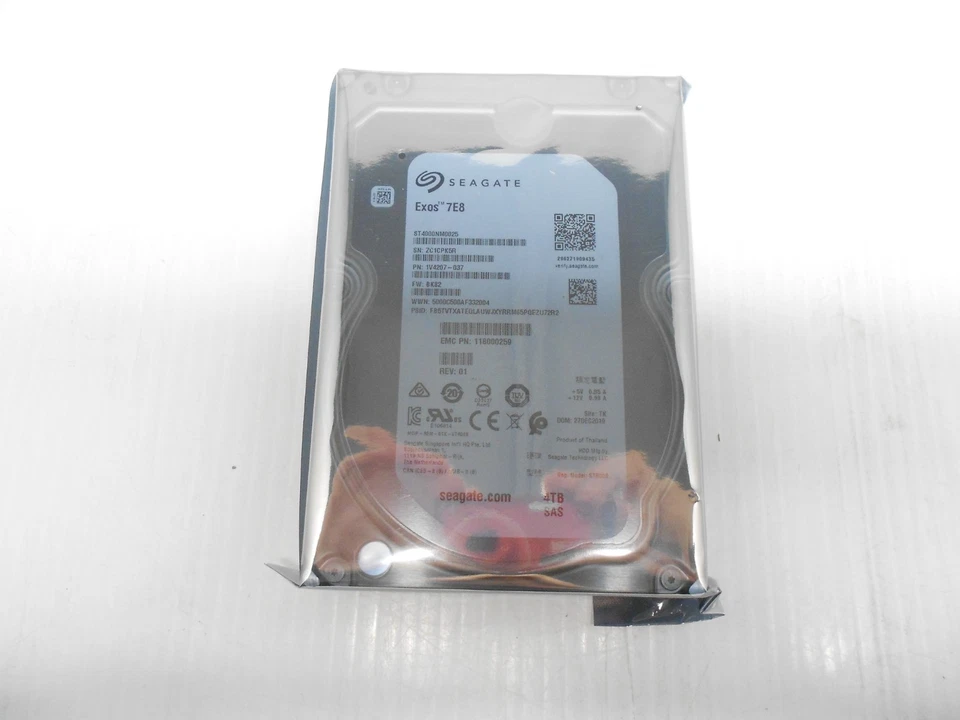 Seagate 4TB SAS Server 12gbps 12G Hard Drive 3.5'' ST4000NM0025 dell HP EXOS 7E8 - Image 1 of 1
