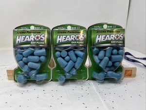 3 Packs Hearos NRR 33 Foam Ear Plugs Xtreme Protection Series Noise Reduction - Picture 1 of 8
