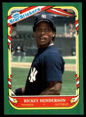Pegatinas Rickey Henderson 1987 Fleer Star #56 Yankees MLB LEER ENVÍO GRATUITO Foto 1 de 2