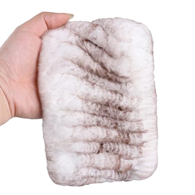 Diadema tejida de piel de conejo Frost Rex blanca invierno moda calentador de orejas rebote Foto 1 de 4