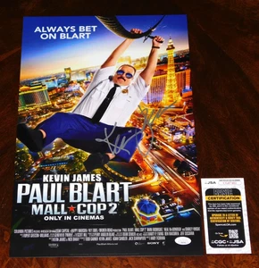 KEVIN JAMES SIGNED PAUL BLART MALL COP 2 12X18 MOVIE POSTER JSA COA!!! - Picture 1 of 1