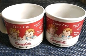 2 tazze vintage CAMPBELL'S KIDS zuppiera tazza tempo per 1998 Houston Harvest - Foto 1 di 5
