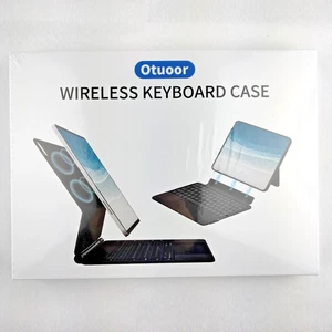 Otuoor Magic Keyboard Case for Apple iPad 10th + 11th USB-C Charging (Black) NEW - Picture 1 of 5