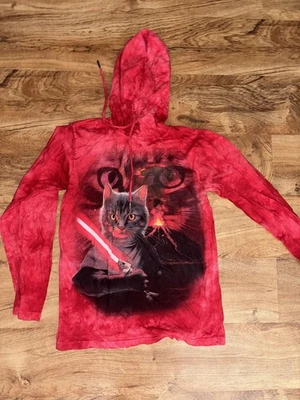 Sudadera con Capucha The Mountain Para Hombre Pequeña Gato Rojo Jedi Sable de Luz Star Wars Parodia Pullover Foto 1 de 4