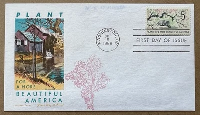 1966 “Plant for a More Beautiful America” FDC • 10/5/1966 - Image 1 of 4