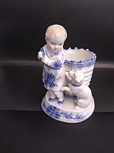 Antiker deutscher Conta Boehme Porzellan Streichholzhalter und Streichholz Verkleidung - Bild 1 von 5