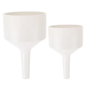 2 Pcs Porcelain Funnel Buchner Filtering Kit Ceramic Laboratory Tool - Picture 1 of 12