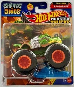 Hot Wheels 2025 Monster Trucks Sharks vs. Dinos Rageasaur #JCD74 1:64 Scale - Picture 1 of 2