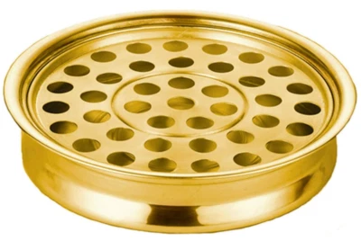CCS Communion Tray-Stackable with 40 Hole Insert-Brass Tone - Image 1 of 3