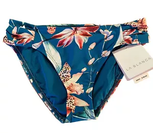 59 $ La Blanca Badeanzug Größe 6 gekräuselt seitlich karibisch blau - Bild 1 von 6