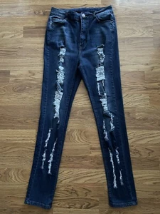 B.O.B High Rise Skinny Jeans Junior 13/14 Distressed Löcher - Bild 1 von 6