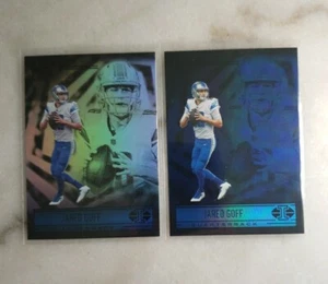2EA Illusions Jared Goff Panini 2021 Lions 5 Sapphire Blue Trophy Collection NFL - Picture 1 of 6