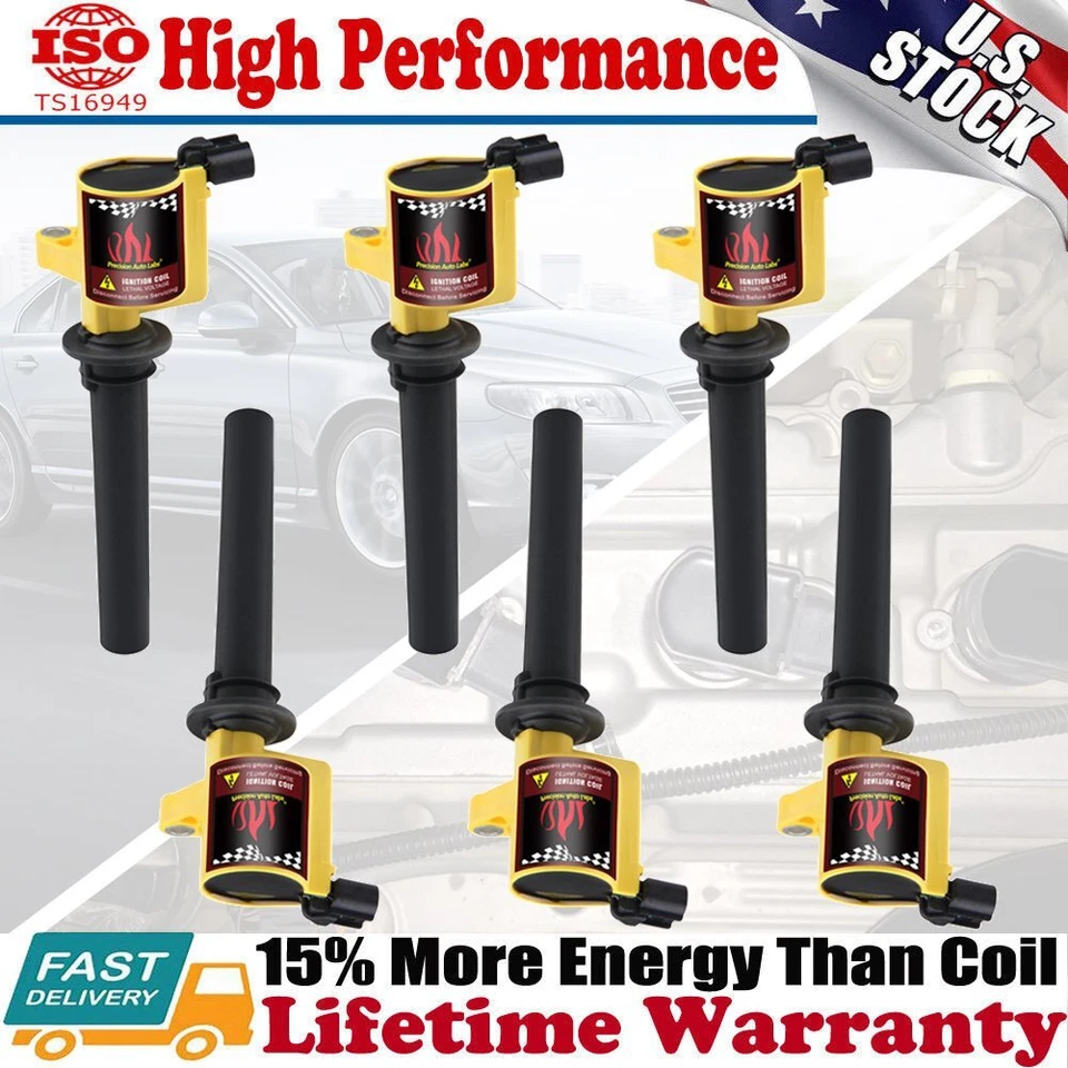 Paquete de 6 bobinas de encendido para Ford Mazda Tribute Escape Mercury 2001-2009 V6 3,0 L Foto 1 de 4