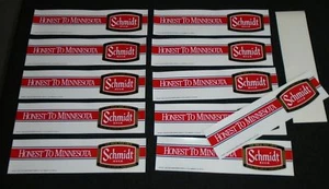 Lot of 12 MINT Schmidt Beer "Honest to Minnesota" Vintage Auto Bumper Stickers - Picture 1 of 1