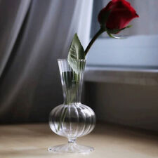 Transparent Flower Vase Glass Hydroponic Vase Ornaments Plants Container HoA _cu