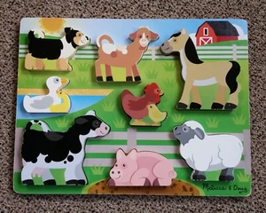 Toddler 3D puzzle Farm Animal Melissa & Doug - Picture 1 of 2