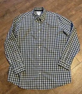 L.L. Bean Traditional Fit Large Tall 100% Cotton  Blue And White Button - Picture 1 of 5