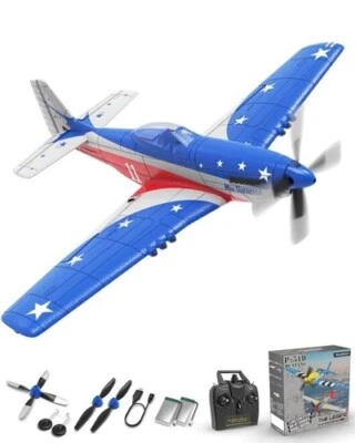Volantex 2.4G 4CH WWII P51 Miss America Fighter RC Airplane Remote Gyro RTF Gift Foto 1 de 4