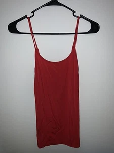 hinge Nordstrom small top red No sleeve v-Neck relaxed fit tunic Top Boho - Picture 1 of 2