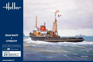 HELLER 85602. Twin Set Jean Bart + Utrecht Ocean Going Tug Boats 1/200 scale Kit - Picture 1 of 7