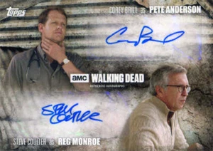 Walking Dead Season 5 Autograph Corey Brill & Steve Coulter as Pete & Reg 68/99 - Picture 1 of 1
