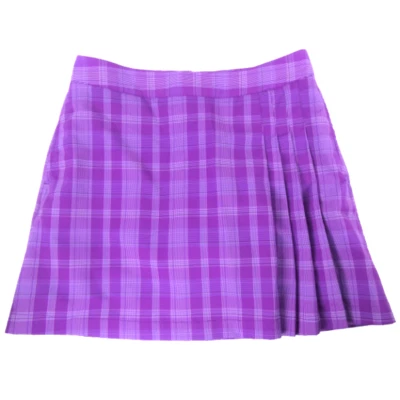 Женская короткая юбка-шорты Callaway Opti-Dri 32 Вт в клетку фиолетовая плиссированная с подкладкой для гольфа - Изображение 1 из 4