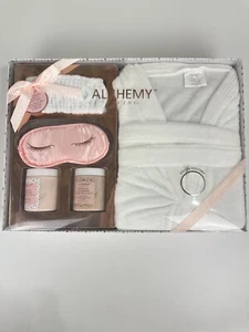 Spa & Bath Shower Gift Set 5pc Ultimate Collection Headband Eye Mask Robe NIB - Picture 1 of 8