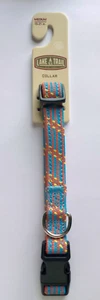 Reflective Dog Collar Size Medium 15" - 21" - Braided Fabric - Lake & Trail - Picture 1 of 4