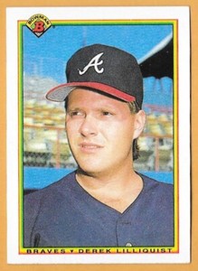 DEREK LILLIQUIST ATLANTA BRAVES #7 - BOWMAN NM-MT 1990