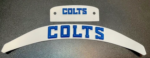 Colts 3D Speed Bumper Set, for a Full Size Football Helmet Cover