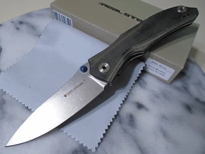 Real Steel Horus Ball Bearing Pivot Pocket Knife 14C28N Micarta E802 8 1/2" OA - Picture 1 of 8